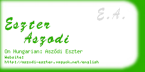 eszter aszodi business card